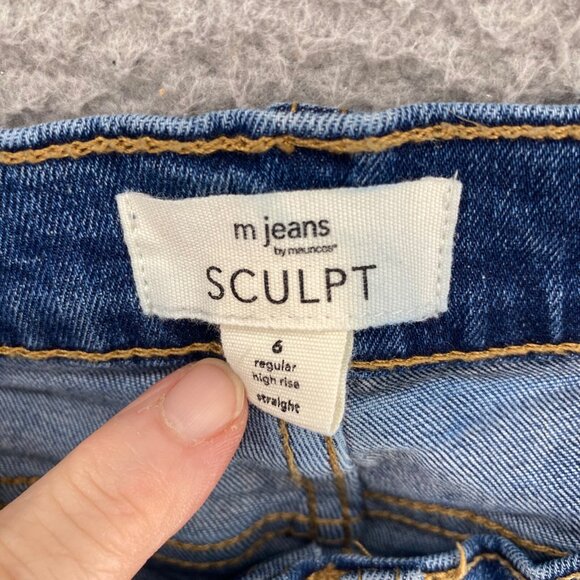 Maurices Jeans Womens 6 Blue Medium Wash Denim Sculpt Straight Stretch Casual - Picture 5 of 12